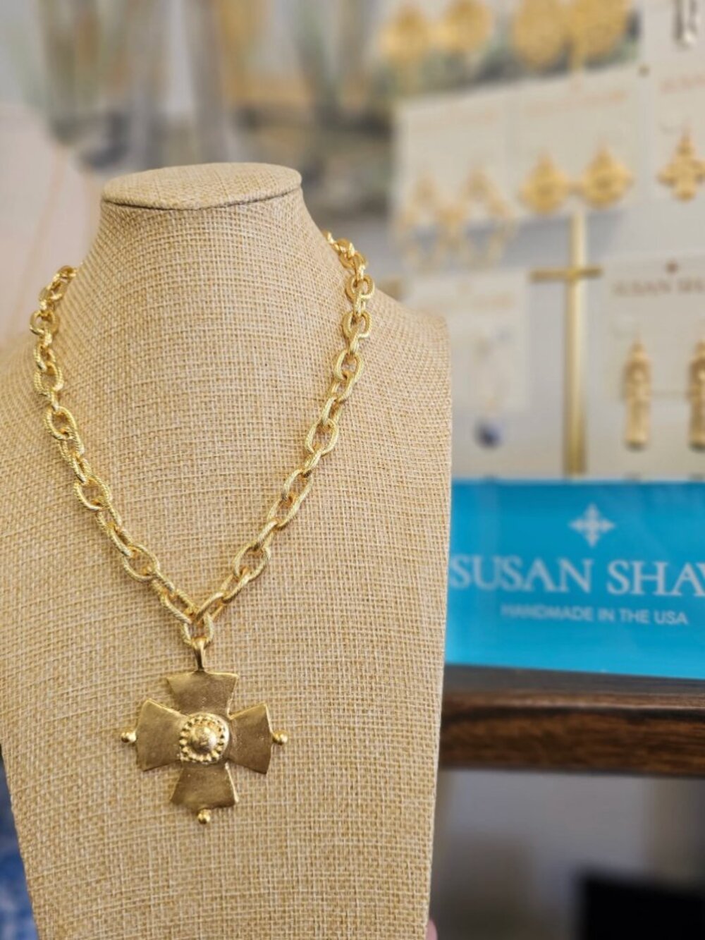 Susan Shaw Maltese Cross Necklace